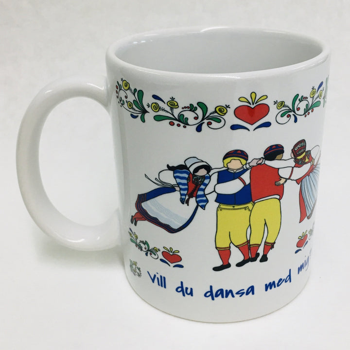 Susan Swanson Swartz Swedish Dancers Vill du dansa med mig? coffee mug