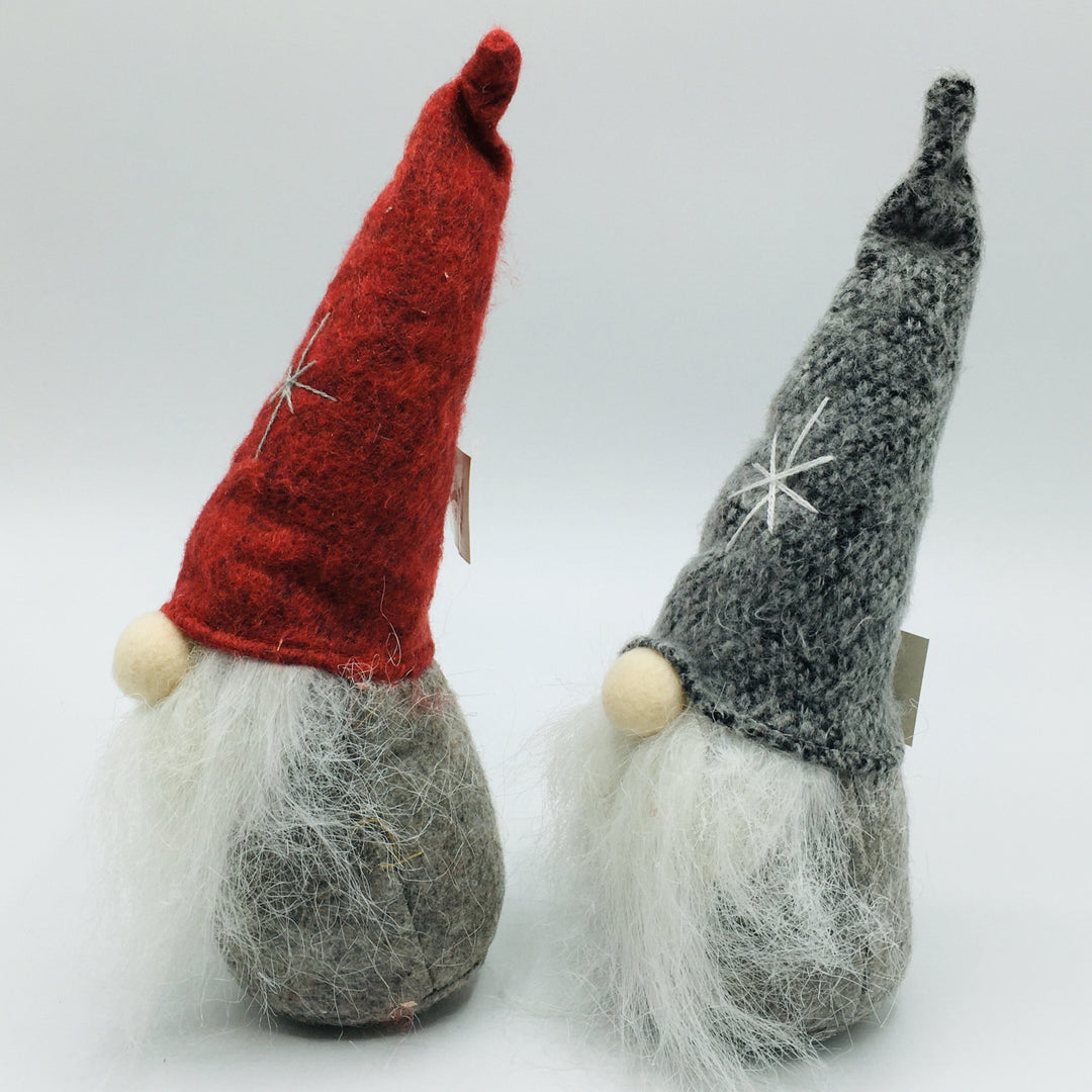 Gnome pair with soft fuzzy hats