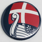 Danish Viking ship round button/magnet