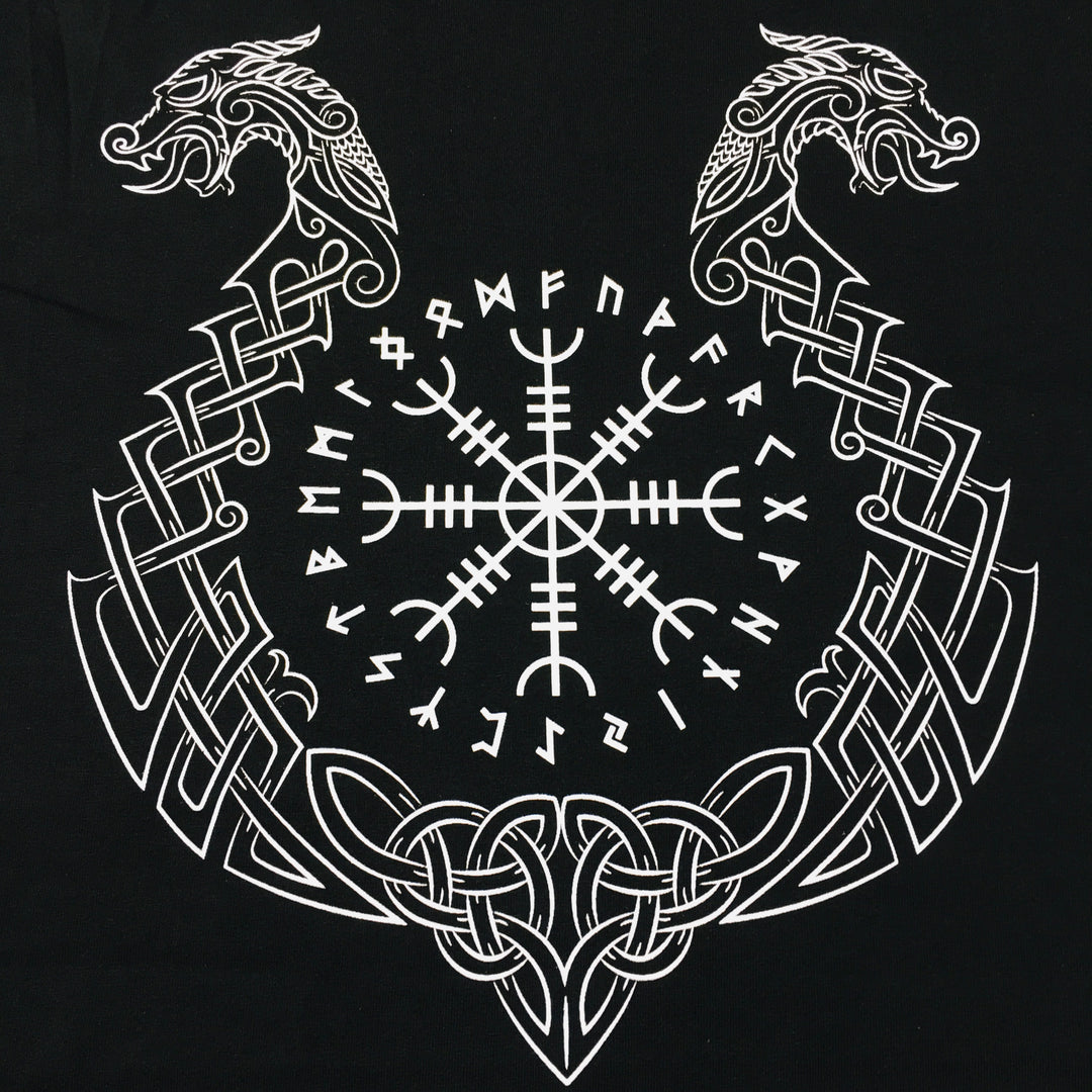 Viking Ship with Compass & Runes T-Shirt