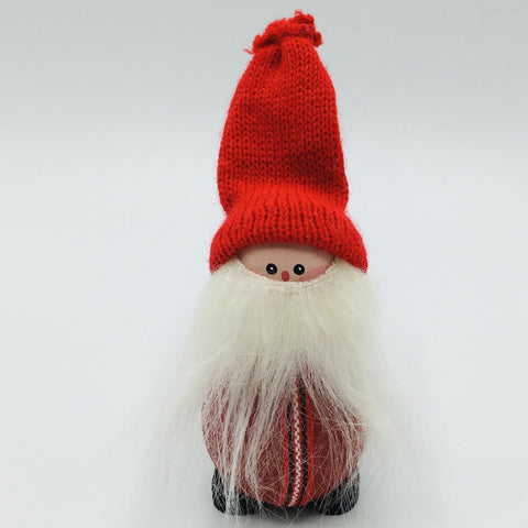 Hand made tomte with red hat & scarf