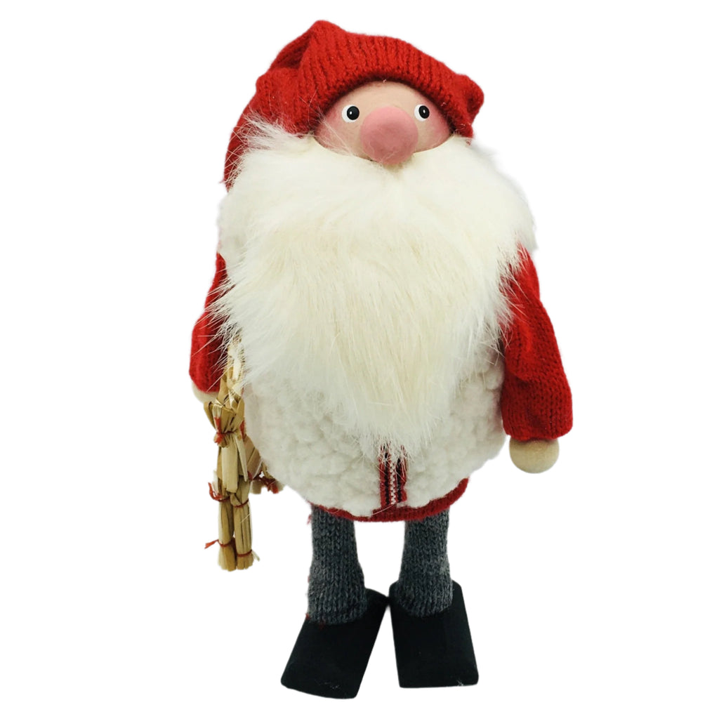 Hand made Tomte with Straw Goat – Gift Chalet
