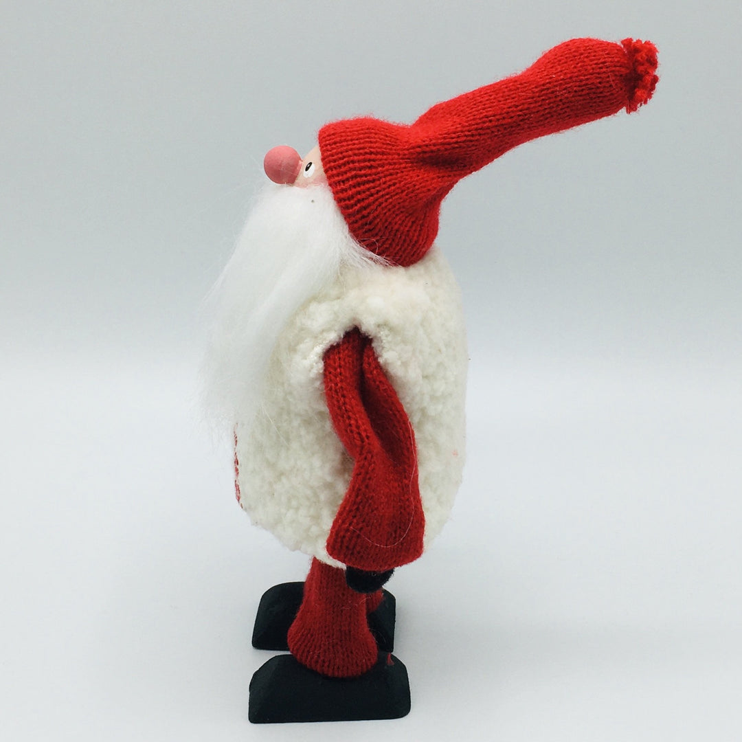 Hand made tomte with white jacket