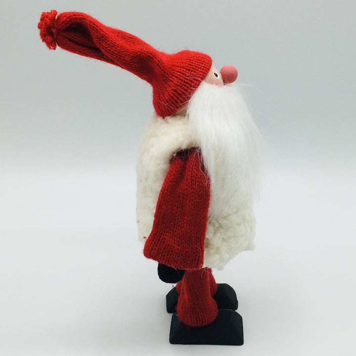 Hand made tomte with white jacket