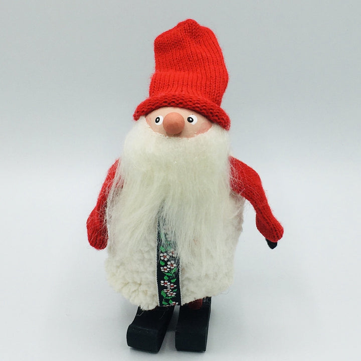 Hand made tomte with white jacket