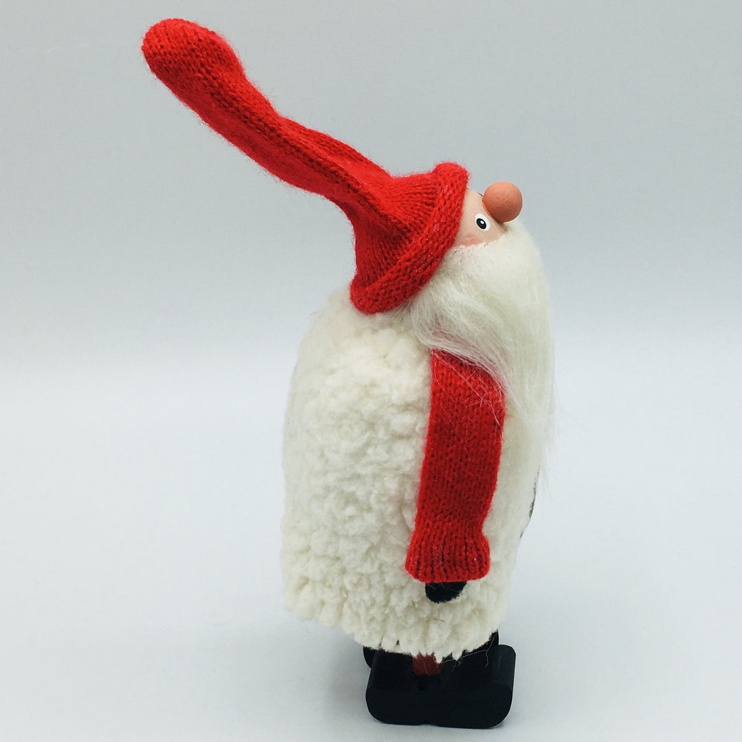 Hand made tomte with white jacket