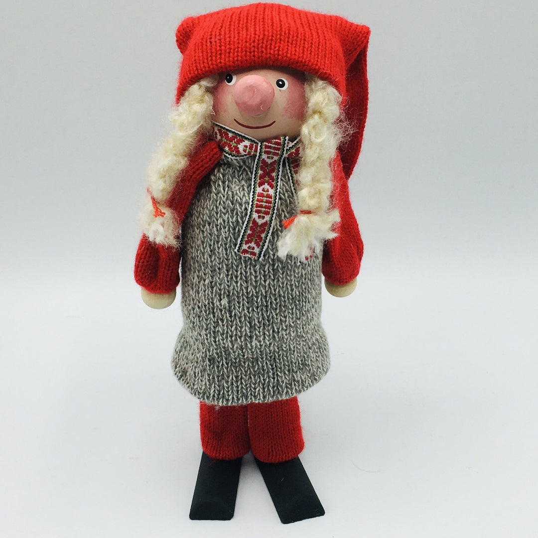 Hand made tomte lady with braids