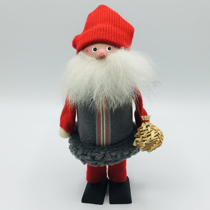 Hand made tomte with grey coat