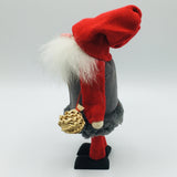 Hand made tomte with grey coat