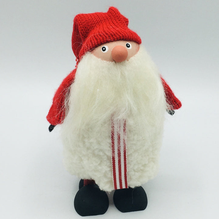 Hand made tomte with white coat