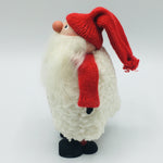 Hand made tomte with white coat