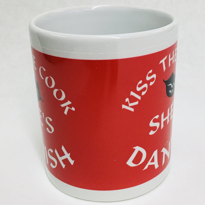 Kiss the Cook Danish coffee mug