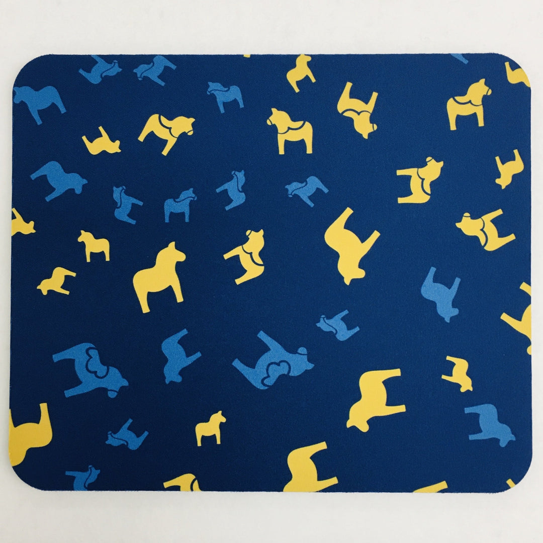 Mousepad - Blue & Yellow Dala Horses