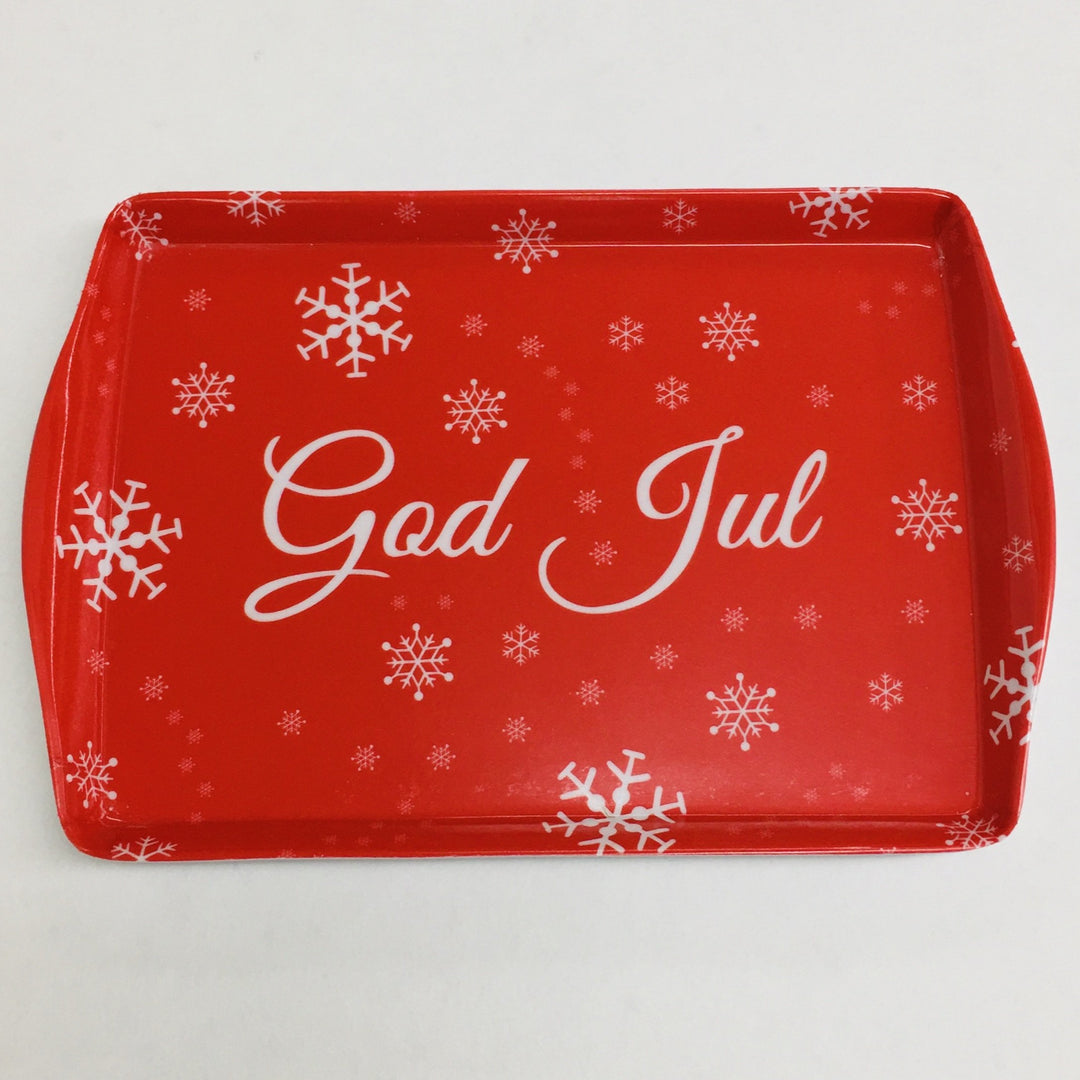 Tray - God Jul Snowflakes