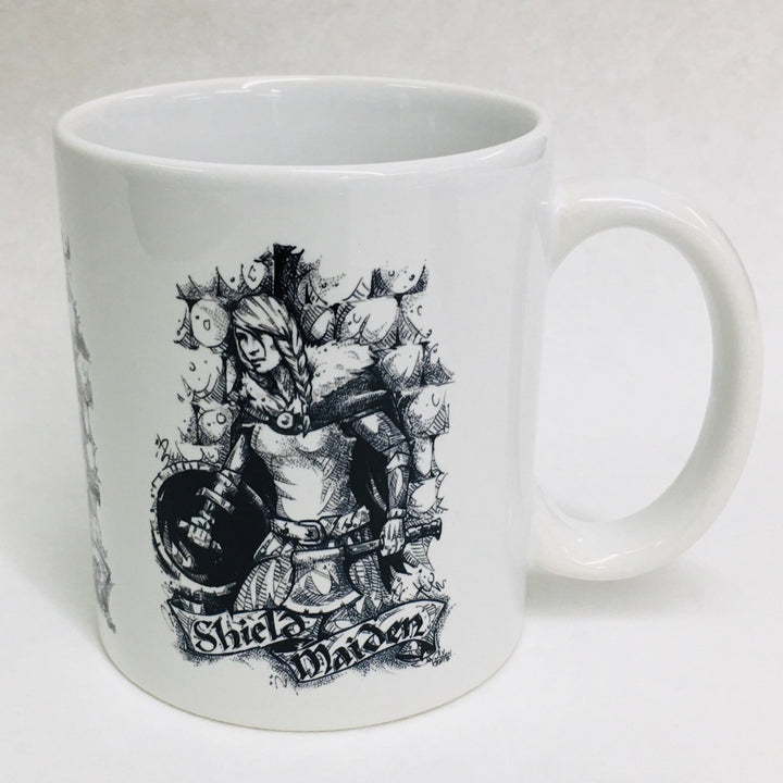 Micah Holland Shield Maiden coffee mug