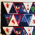 Eva Melhuish Gnome Fabric - Tomte  & Friends Flags Bunting 1/2 yard panel