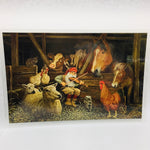 Boxed cards, Jan Bergerlind tomte playing violin in barn