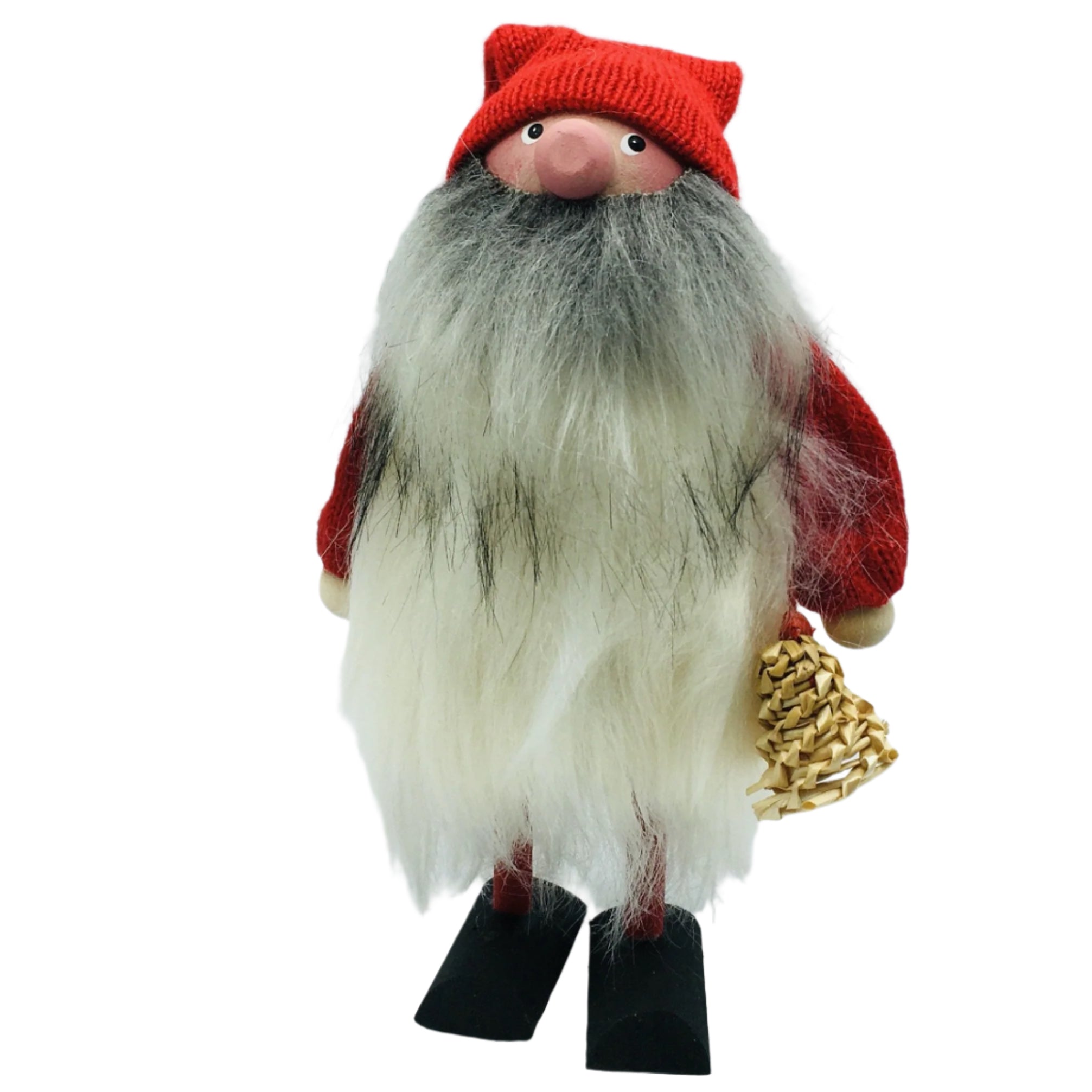 Hand made tomte with white fur jacket – Gift Chalet
