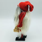 Hand made tomte with white fur jacket