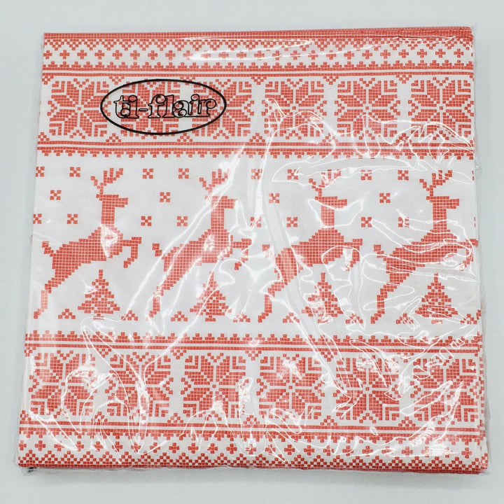 Nordic Reindeer with trees paper napkins