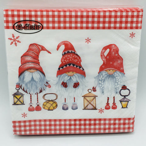 Scandinavian Gnomes paper napkins