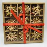 Straw ornaments - Box of 36