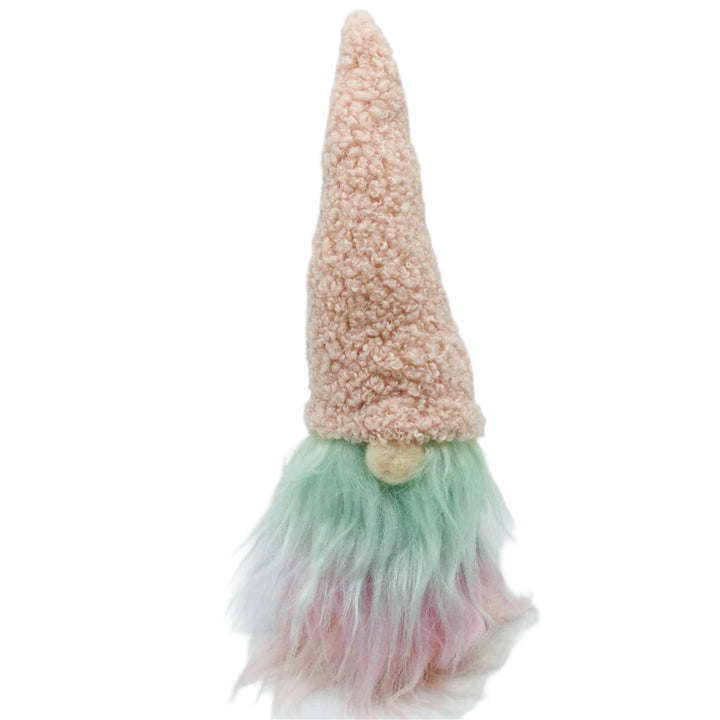 Gnome with Pastel Rainbow fur & Pink hat