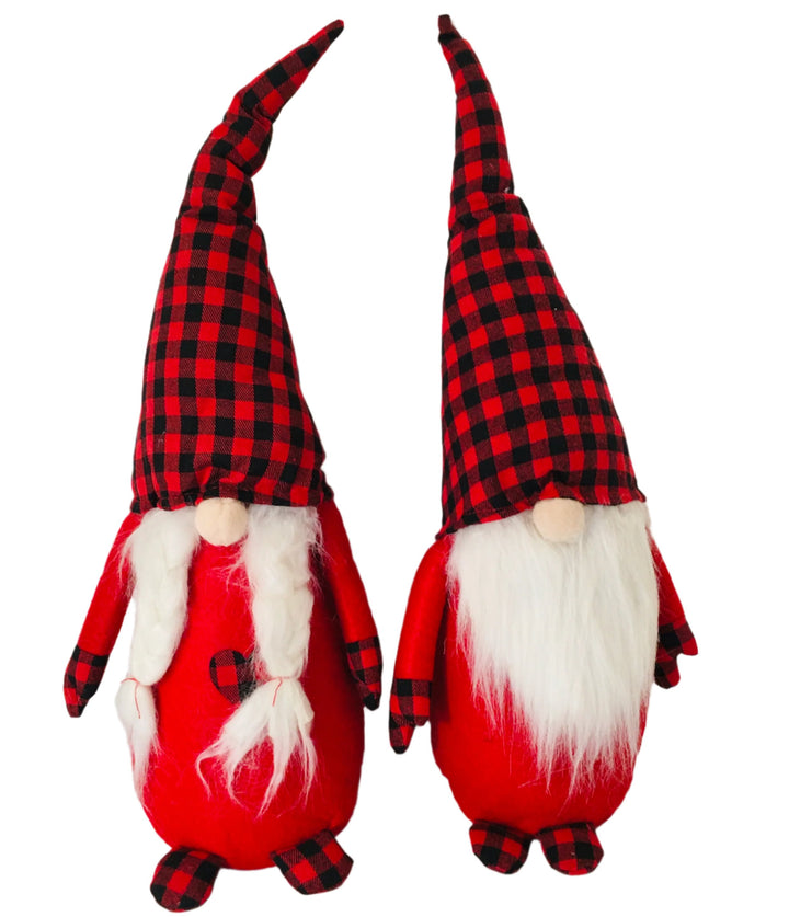 Gnome with Buffalo Plaid Hat