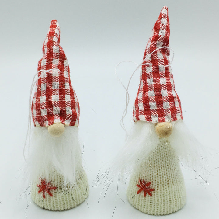 Gnome Lady & Man Ornament Pair