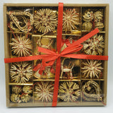 Straw ornament set - 56 pc box