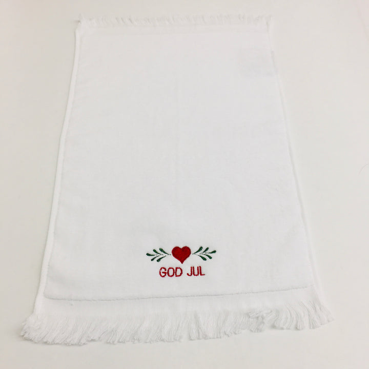 Finger tip towel - God Jul Heart