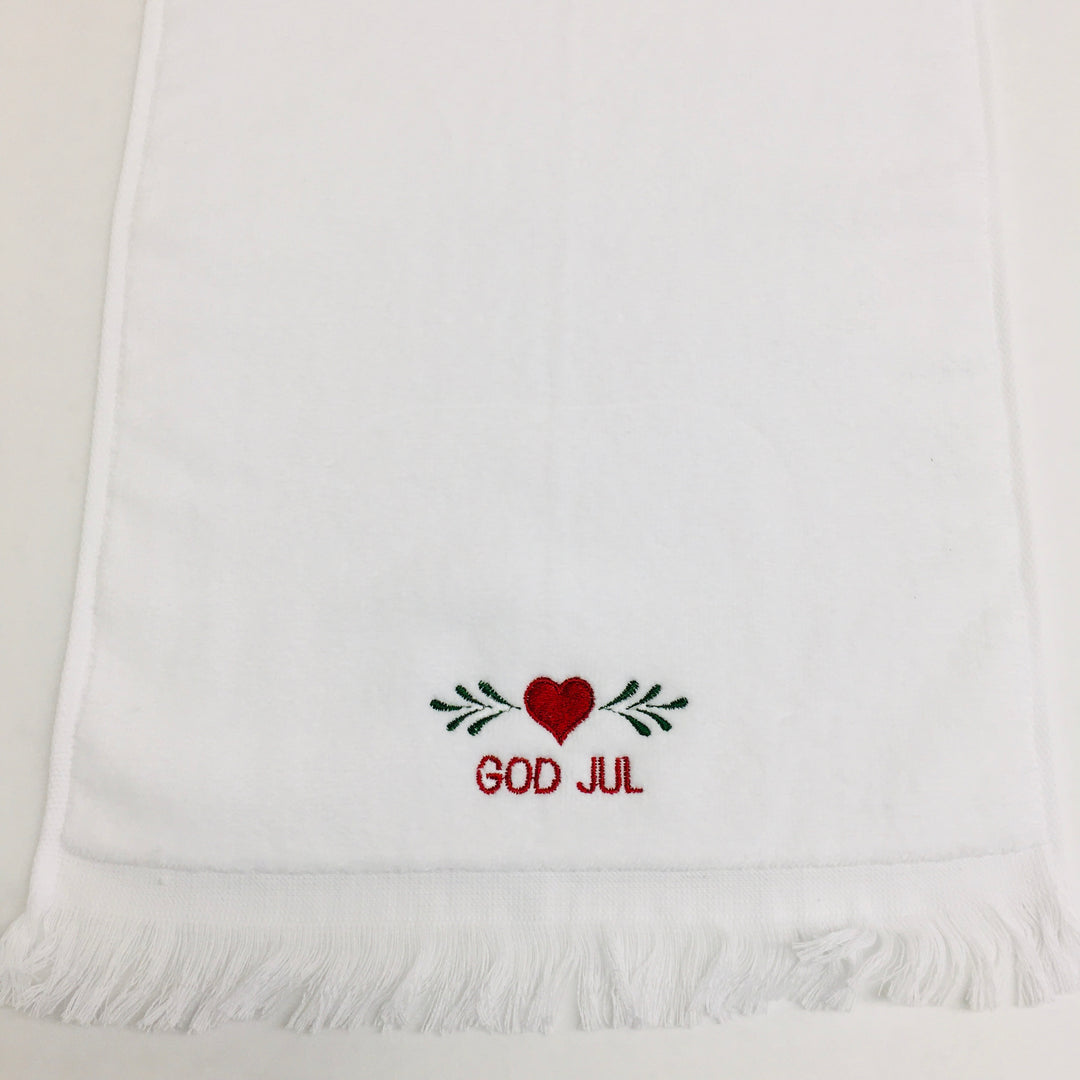 Finger tip towel - God Jul Heart