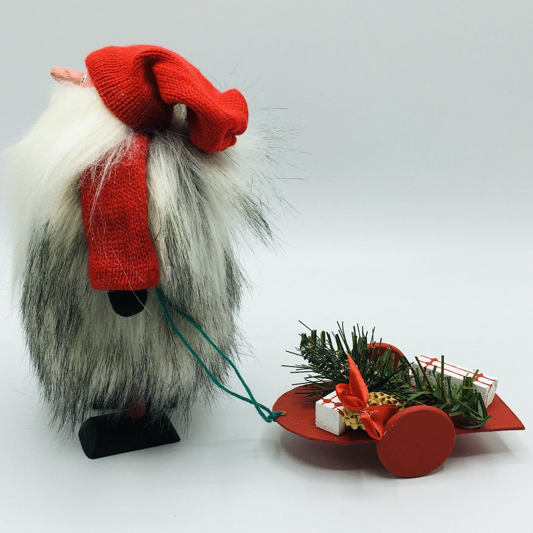 Hand made Tomte with Sled