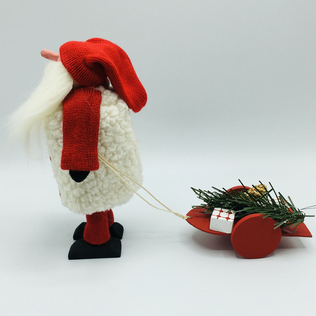 Hand made Tomte with Sled