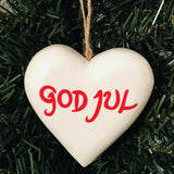 God Jul Heart Ornament