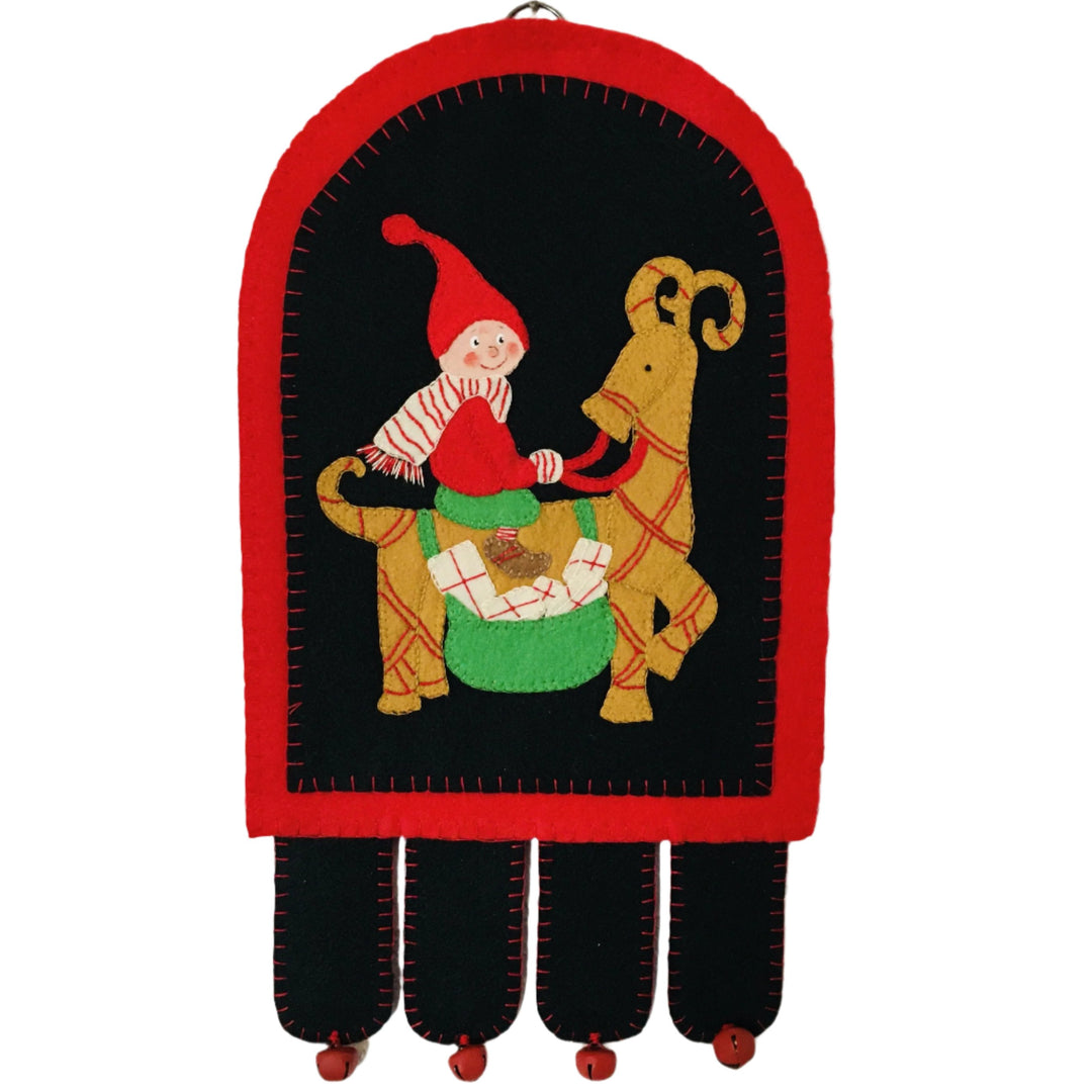 Wall Hanging  Tomte with goat