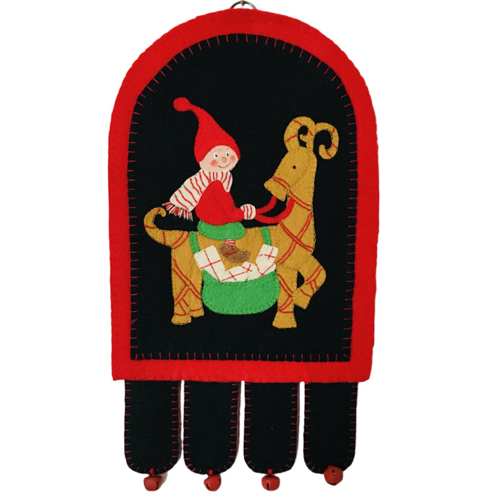 Wall Hanging  Tomte with goat