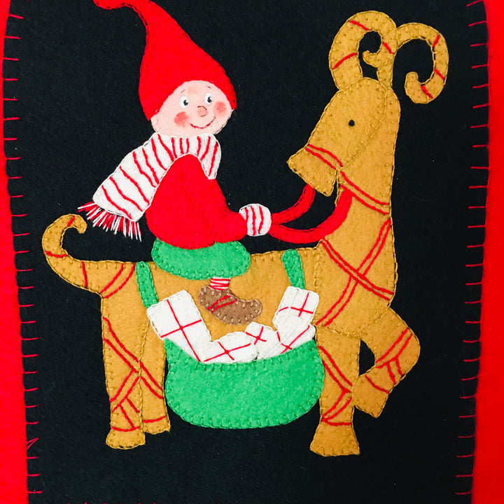 Wall Hanging  Tomte with goat