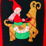 Wall Hanging  Tomte with goat
