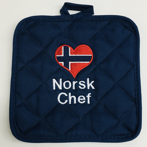 Pot holder - Norsk Chef on navy
