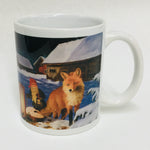 Jan Bergerlind tomte & fox coffee mug