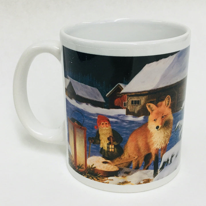 Jan Bergerlind tomte & fox coffee mug