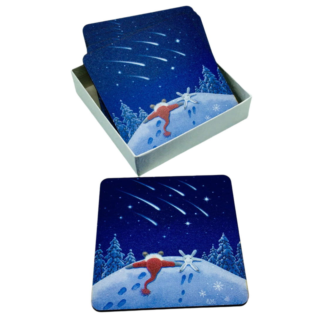 Eva Melhuish Tomte watching Shooting Stars Coasters Box of 6