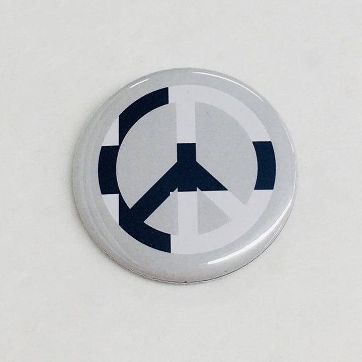 Finnish Peace flag round button/magnet