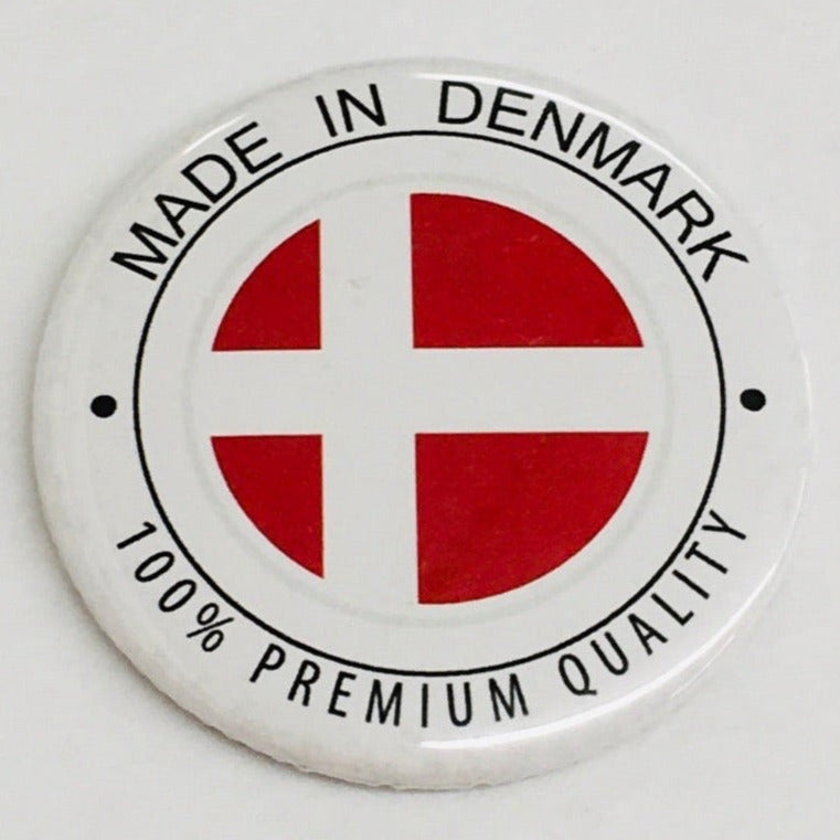 Made in Denmark round button/magnet