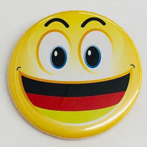 German Flag smile face round button/magnet