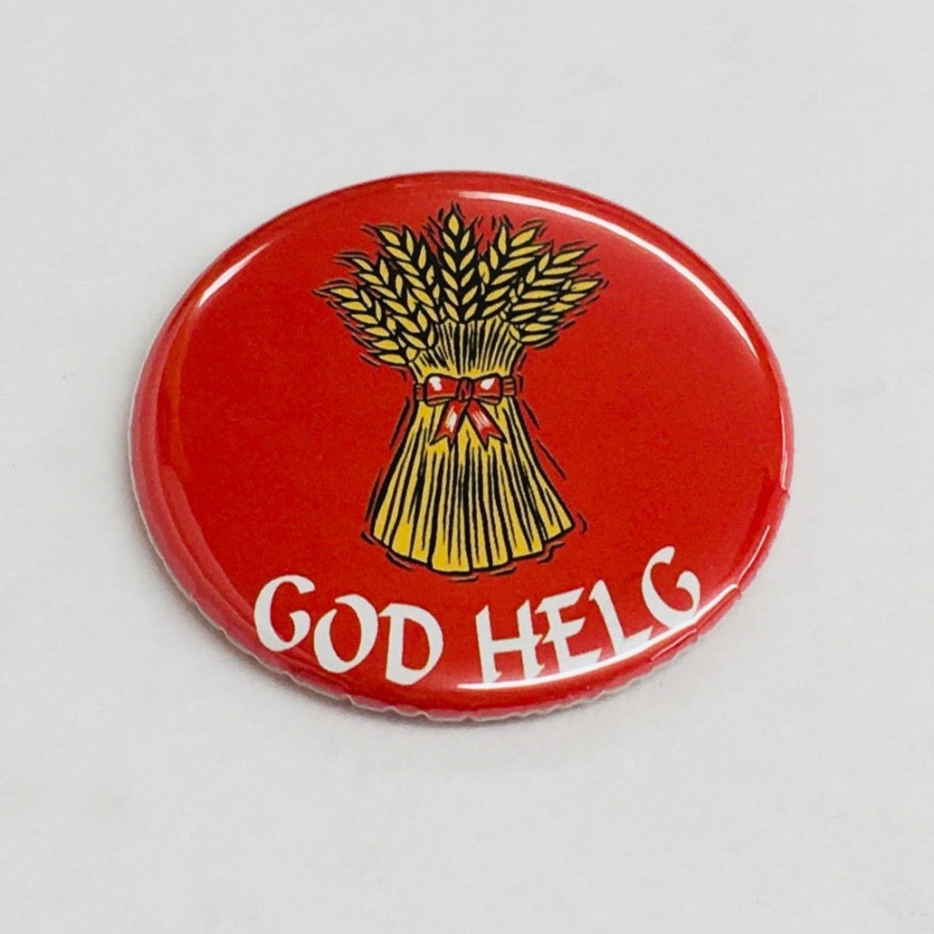 God Helg round, button/magnet