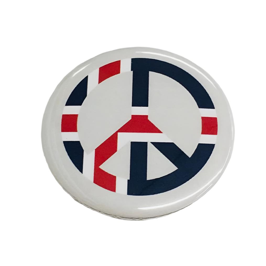 Iceland peace flag round button/magnet