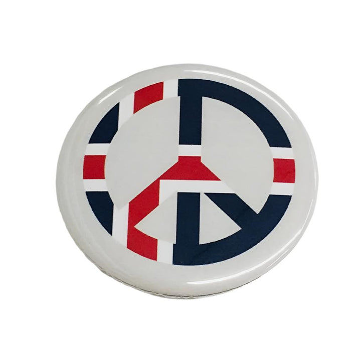 Iceland peace flag round button/magnet