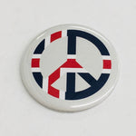 Iceland peace flag round button/magnet